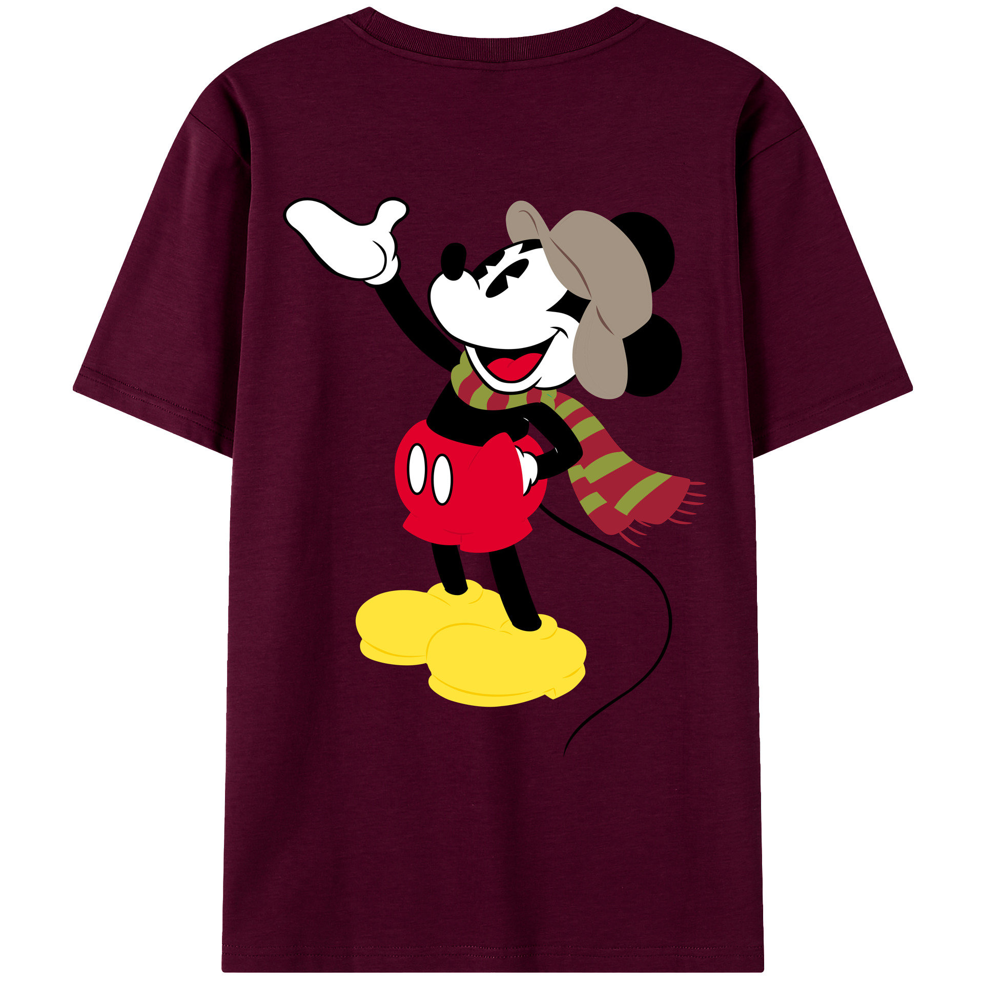 （画像用） ミッキーマウス Mickey Mouse レディース半袖Tシャツ(バックプリント)